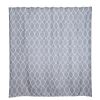 Waterproof Shower Curtain, 70" x 70”, Gray/White Geometric Print