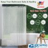 Shower Curtain Liner, Waterproof, 12 hooks, 70" x 70", White