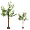 LED Lighted Artificial Olive Tree, Warm White Light, 8 Modes, 4 Ft. or 6 Ft.