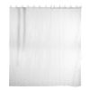 Shower Curtain Liner, Waterproof, 12 hooks, 70" x 70", White