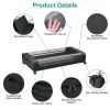 Under Bed Storage Container with Clear Lid, 360° Wheels, Black