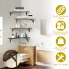 Corner Floating Shelf, Wall Mount, 4 Piece, Wood