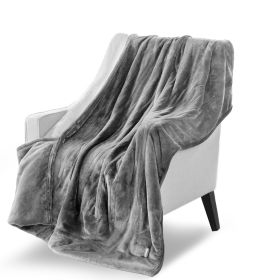 Heated Fleece Blanket, 10 Levels, Twin, Full or Queen, Grey