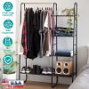 Garment/Shoe Organizer Wardrobe, Black Metal