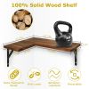 Corner Floating Shelf, Wall Mount, 4 Piece, Wood