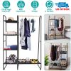 Garment/Shoe Organizer Wardrobe, Black Metal