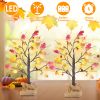 Artificial Lighted Maple Trees, Battery Powered, 2 Pieces