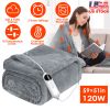 Electric Flannel Heated Blanket, 10 Heat Settings, 2 Sizes, Grey