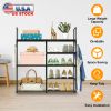 5-Tier Shoe/Purse Organizer Rack for 16+ Pairs, Black Metal