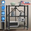 3-Tier Foldable Storage Shelf With Lockable Wheels