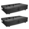 Under Bed Storage Container With Wheels, Clear Lid, 2 Pack, Black