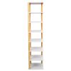 8-Tier Vertical Wooden Space Saving Shoe Rack, White