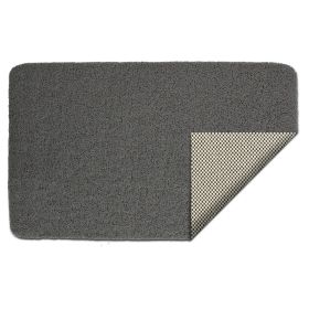 Non-Slip Shower Bath Mat, Quick Drying, 28.34" x 16.73", Grey