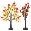Artificial Lighted Maple Trees, Battery Powered, 2 Pieces
