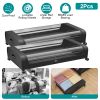 Under Bed Storage Container with Clear Lid, 360° Wheels, Black