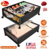 Under Bed Storage Container with 360° Rotatable Wheels, Clear Cover, 2 Pieces