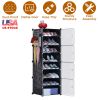 8-Tier Stackable Shoe Organizer Rack with Transparent Doors