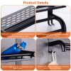 Wall Mounted Towel Rack, 2 Tier, Black