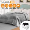 Heated Fleece Blanket, 10 Levels, Twin, Full or Queen, Grey