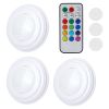 RGB Under Cabinet Lights w/ Remote Control, Multi Color, 3 Pack