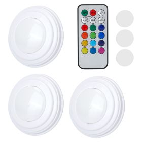 RGB Under Cabinet Lights w/ Remote Control, Multi Color, 3 Pack