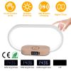 LED Touch Table Lamp with Clock, Charging Deck, Dimmable