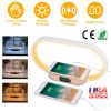 LED Touch Table Lamp with Clock, Charging Deck, Dimmable