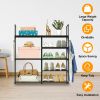 5-Tier Shoe/Purse Organizer Rack for 16+ Pairs, Black Metal