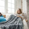 Electric Flannel Heated Blanket, 10 Heat Settings, 2 Sizes, Grey