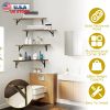 Corner Floating Shelf, Wall Mount, 4 Piece, Wood