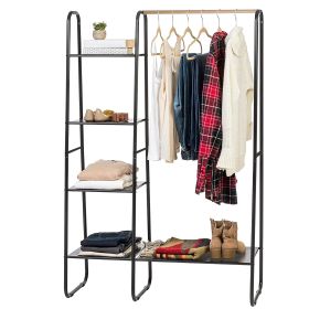 Garment/Shoe Organizer Wardrobe, Black Metal