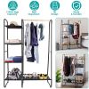 Garment/Shoe Organizer Wardrobe, Black Metal