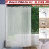 Shower Curtain Liner, Waterproof, 12 hooks, 70" x 70", White