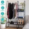 Garment/Shoe Organizer Wardrobe, Black Metal