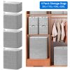 Foldable Non Woven Storage Bag Organizers, 4 Pack