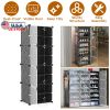 8-Tier Stackable Shoe Organizer Rack with Transparent Doors