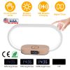 LED Touch Table Lamp with Clock, Charging Deck, Dimmable