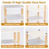8-Tier Vertical Wooden Space Saving Shoe Rack, White