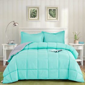 Microfiber Reversible 3-Piece Comforter Set, Full/Queen, 4 Colors