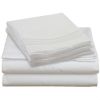 Silky Soft Microfiber Sheet Set, 4 Piece, King, White, Beige, Navy, Dk Gray