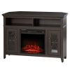 Electric Fireplace TV Console w/2 Doors, White or Espresso