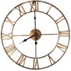 Roman Numeral Silent Wall Clock, 18.5", Gold or Red
