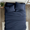 Silky Soft Microfiber Sheet Set, 4 Piece, King, White, Beige, Navy, Dk Gray