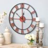 Roman Numeral Silent Wall Clock, 18.5", Gold or Red