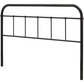 Vintage Metal Headboard w/Rounded Corners, Full or King, White or Dk Brown