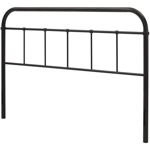 Vintage Metal Headboard w/Rounded Corners, Full or King, White or Dk Brown