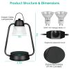 Electric Wax Melt Warming Lamp, Dimmable, Black