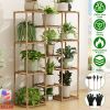 Multi-tier Wooden Plant Stand, 11 Shelves