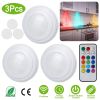 RGB Under Cabinet Lights w/ Remote Control, Multi Color, 3 Pack