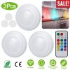 RGB Under Cabinet Lights w/ Remote Control, Multi Color, 3 Pack